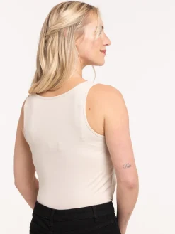 Débardeur basique beige femme