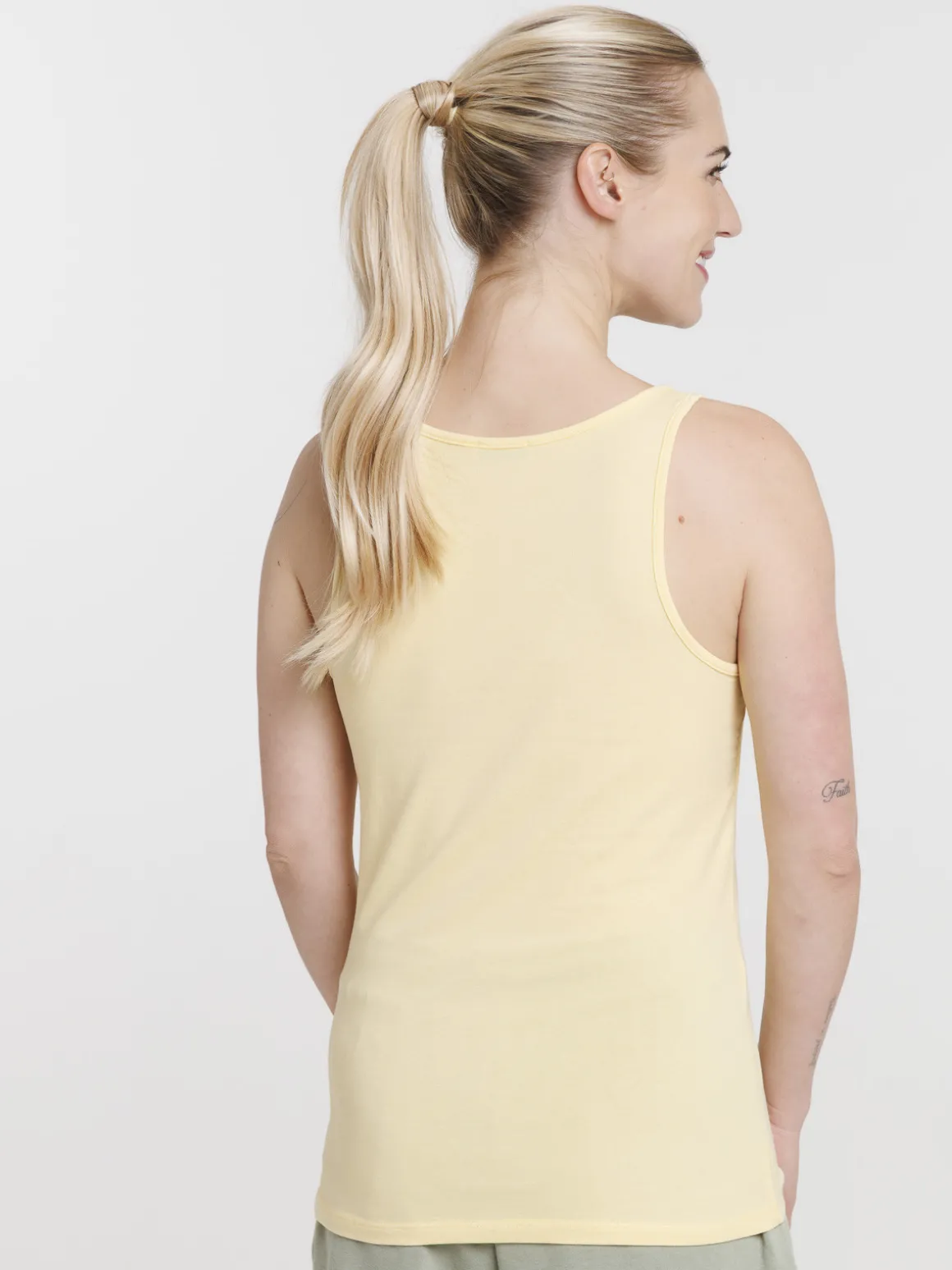 Débardeur basique jaune summer femme