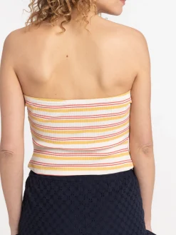 Débardeur bustier rayé femme