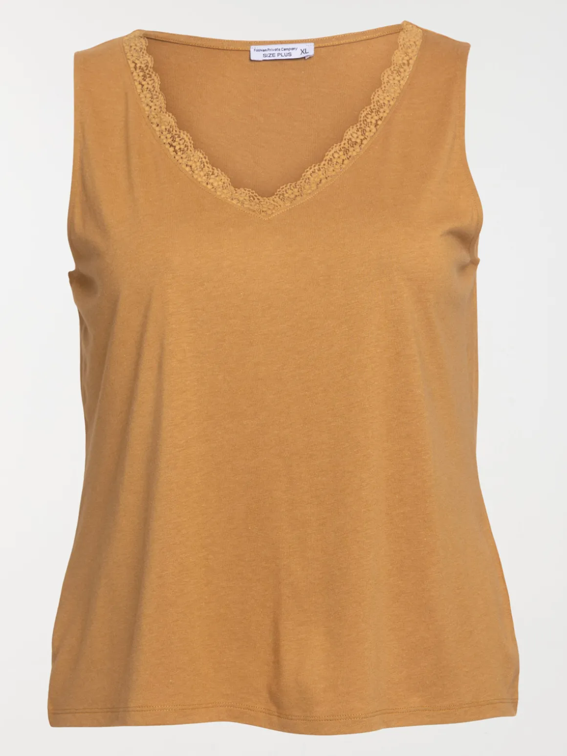 Débardeur caramel grande taille femme
