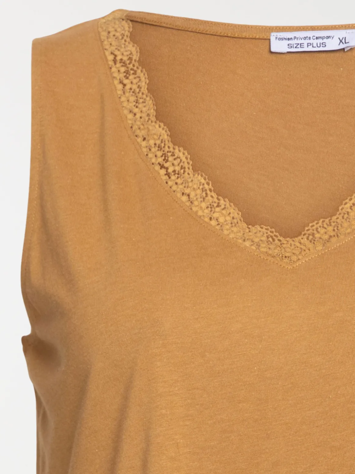 Débardeur caramel grande taille femme
