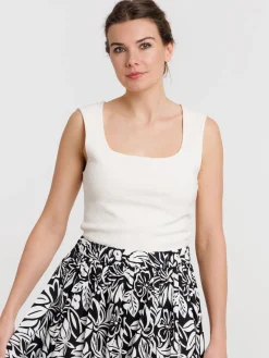 Débardeur col carré femme