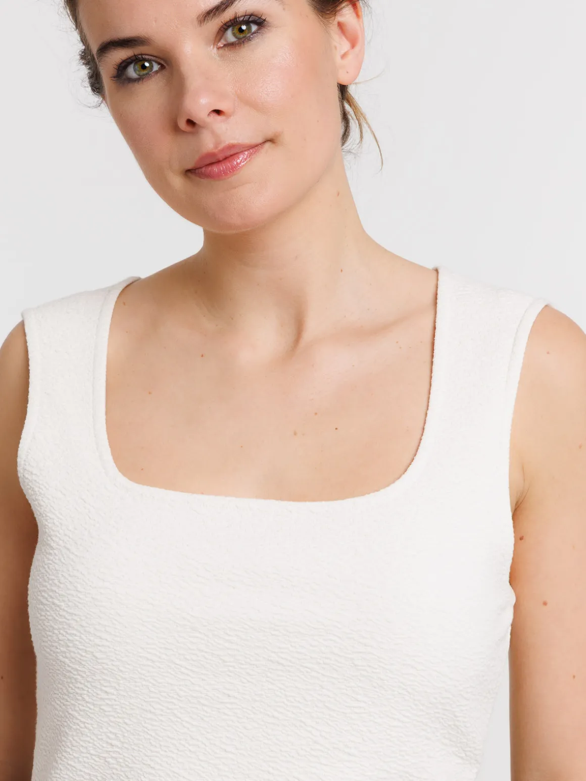 Débardeur col carré femme