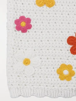 Débardeur crochet écru fille (3-12A)