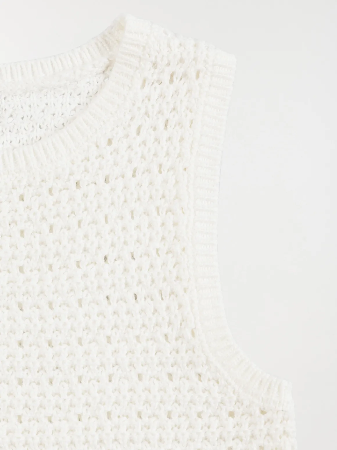 Débardeur crochet écru fille (3-12A)