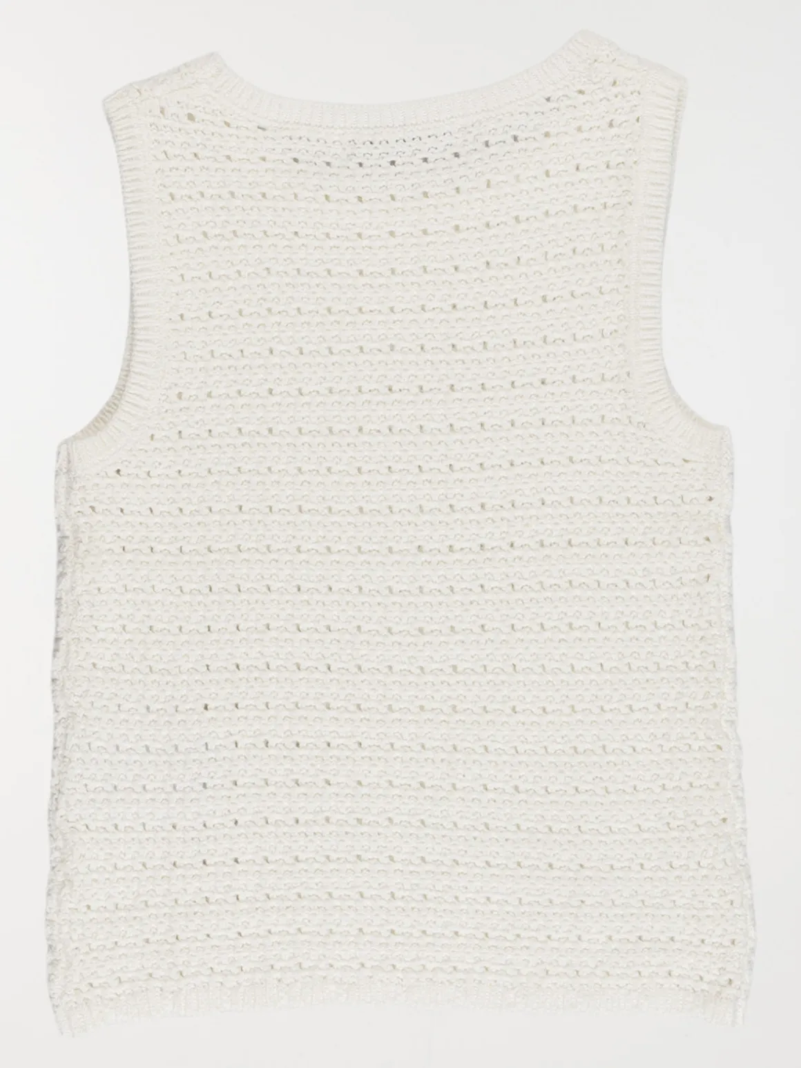 Débardeur crochet écru fille (3-12A)