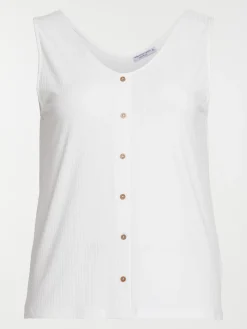 Débardeur écru grande taille femme