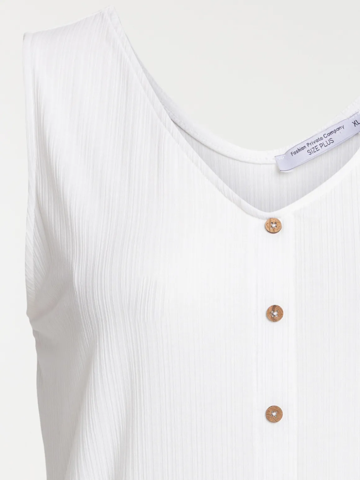 Débardeur écru grande taille femme