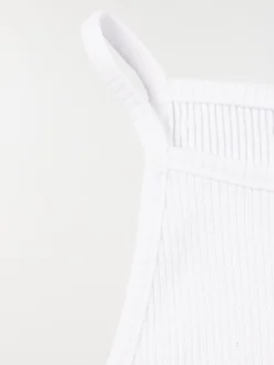 Débardeur côtelé fille blanc (XXS-M)