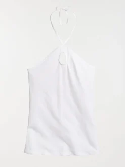 Débardeur dos nu blanc femme