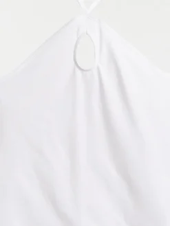 Débardeur dos nu blanc femme