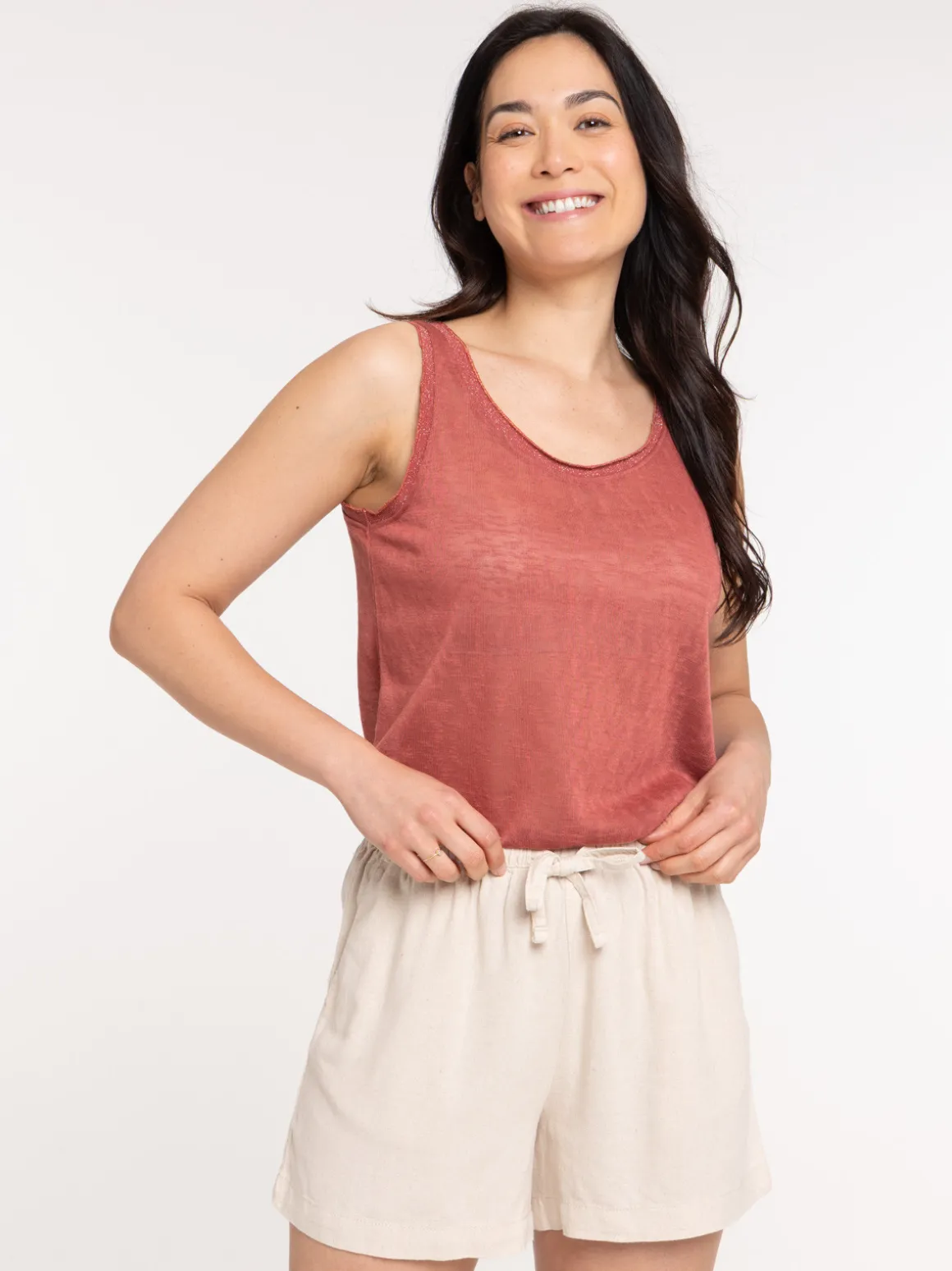 Débardeur femme marsala