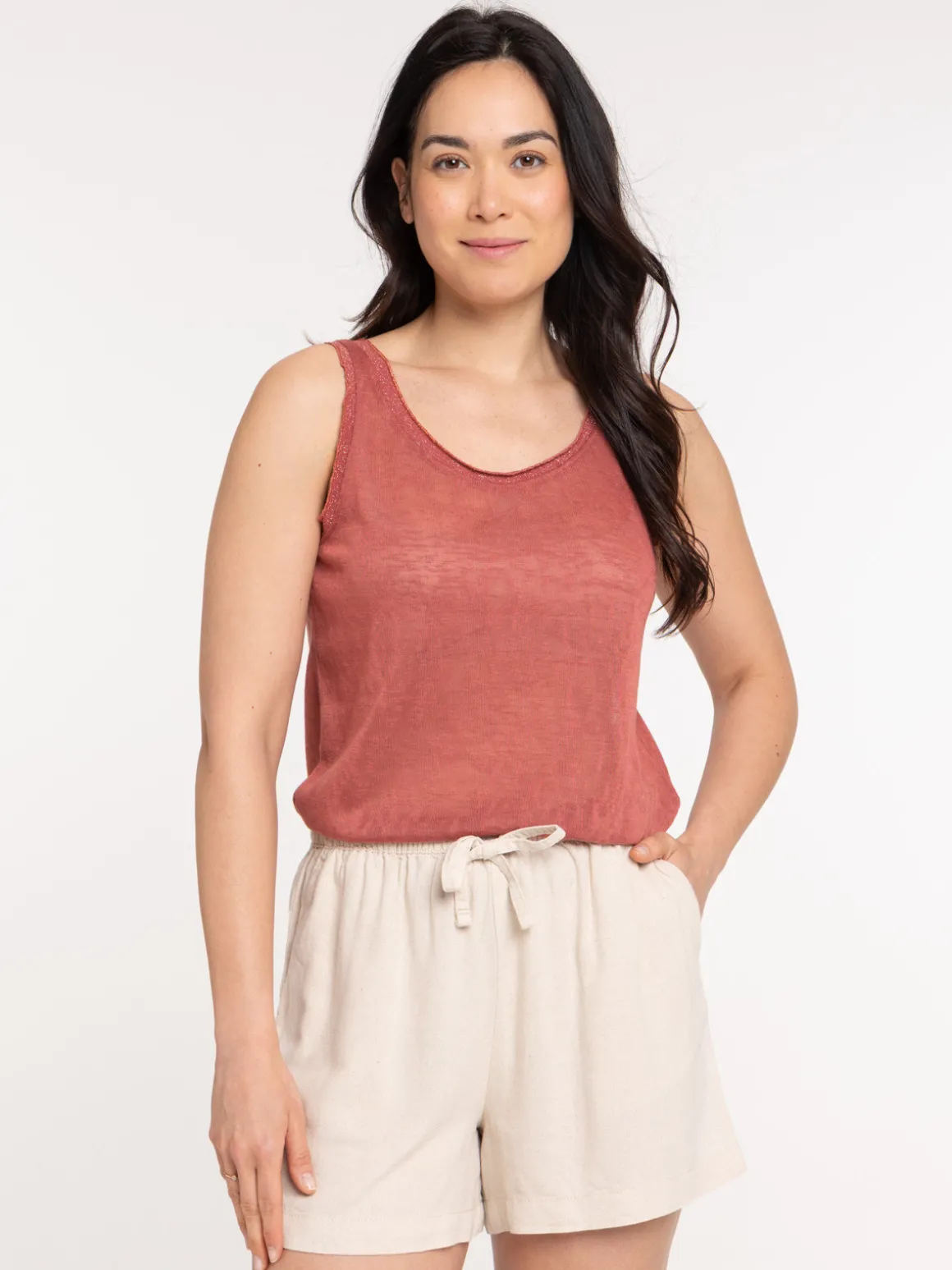Débardeur femme marsala
