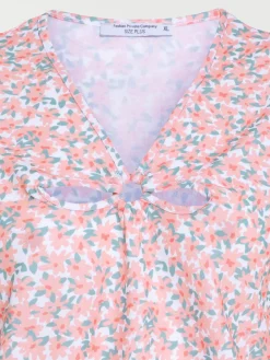 Débardeur fleuri grande taille femme