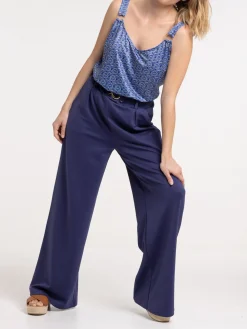 Débardeur imprimé bleu majorelle femme