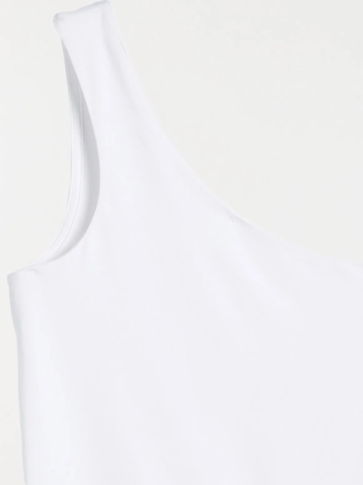 Débardeur large bretelle blanc femme