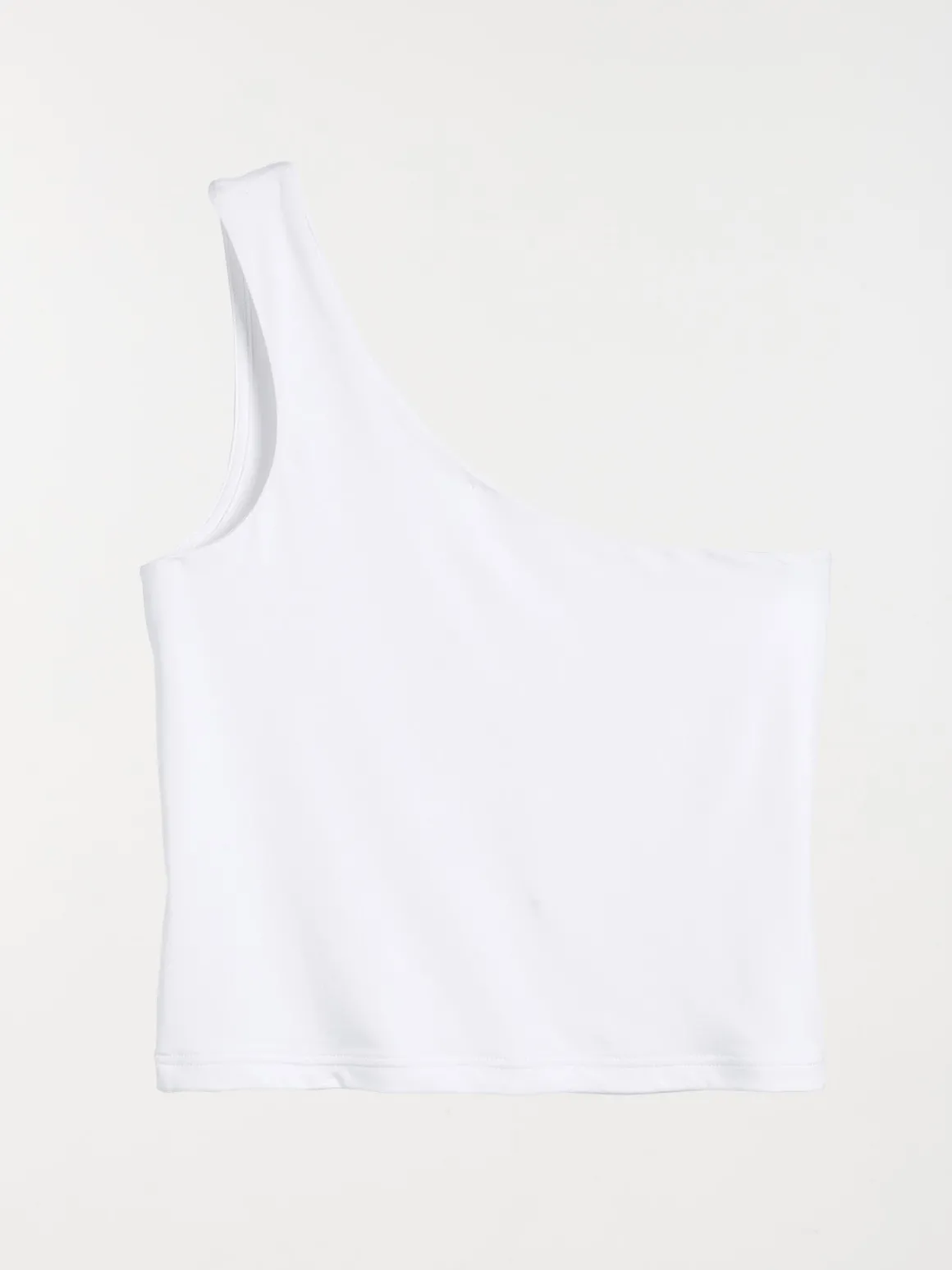 Débardeur large bretelle blanc femme