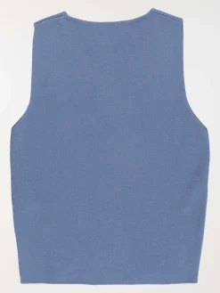Débardeur maille col V fille (XXS-M)