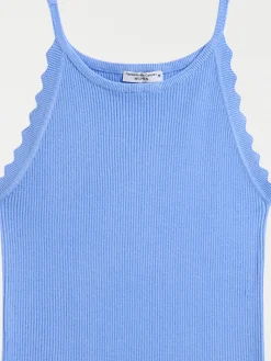 Débardeur maille fine col rond femme