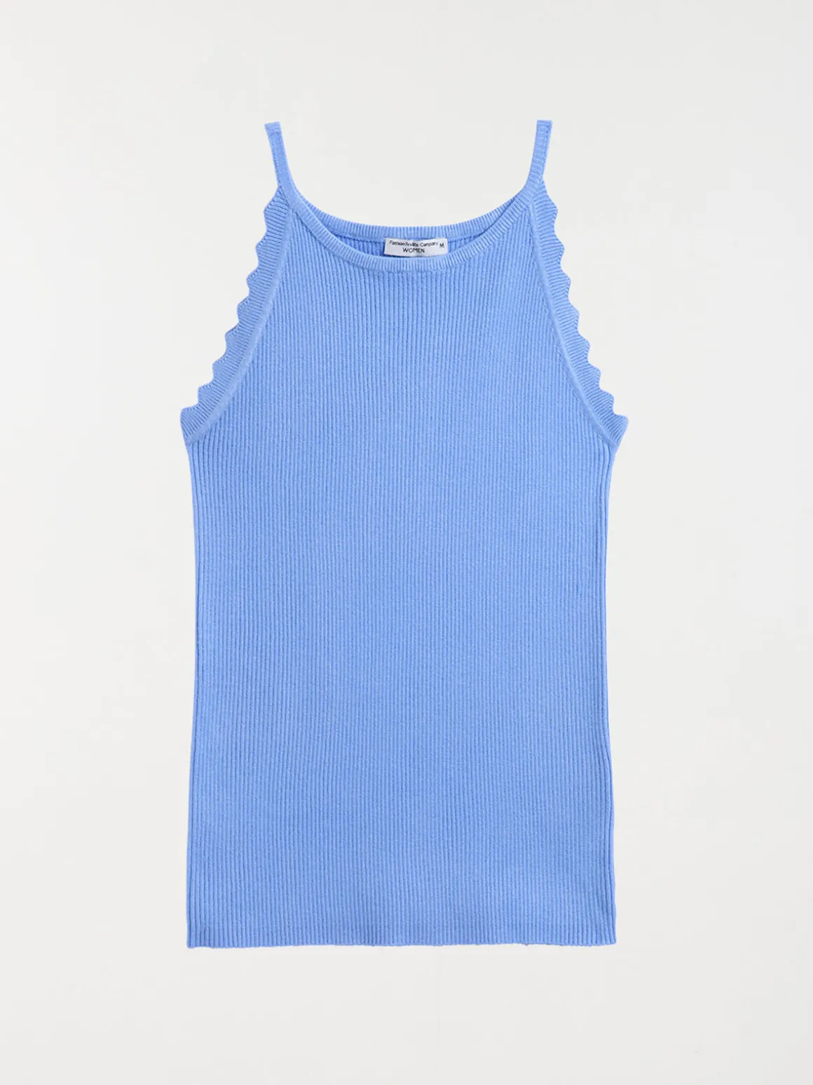 Débardeur maille fine col rond femme
