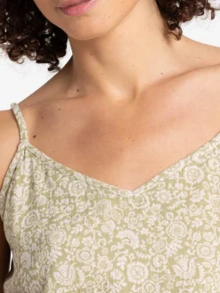 Débardeur motif double gaze coton femme