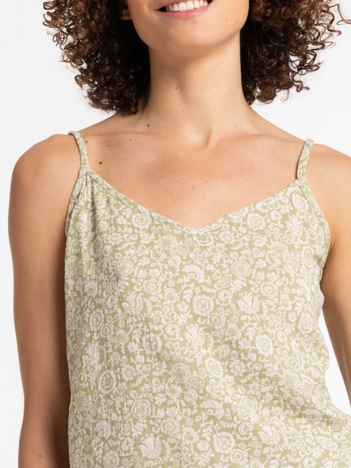 Débardeur motif double gaze coton femme