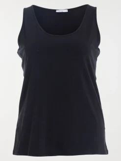 Débardeur noir grande taille femme