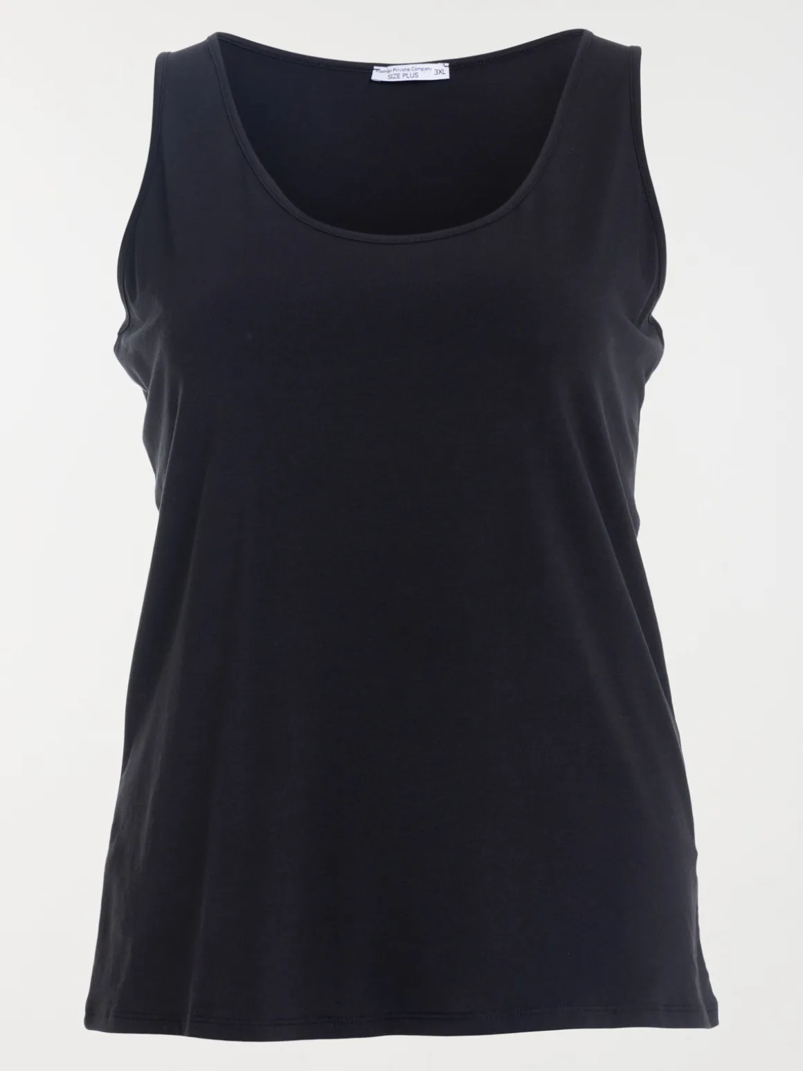 Débardeur noir grande taille femme