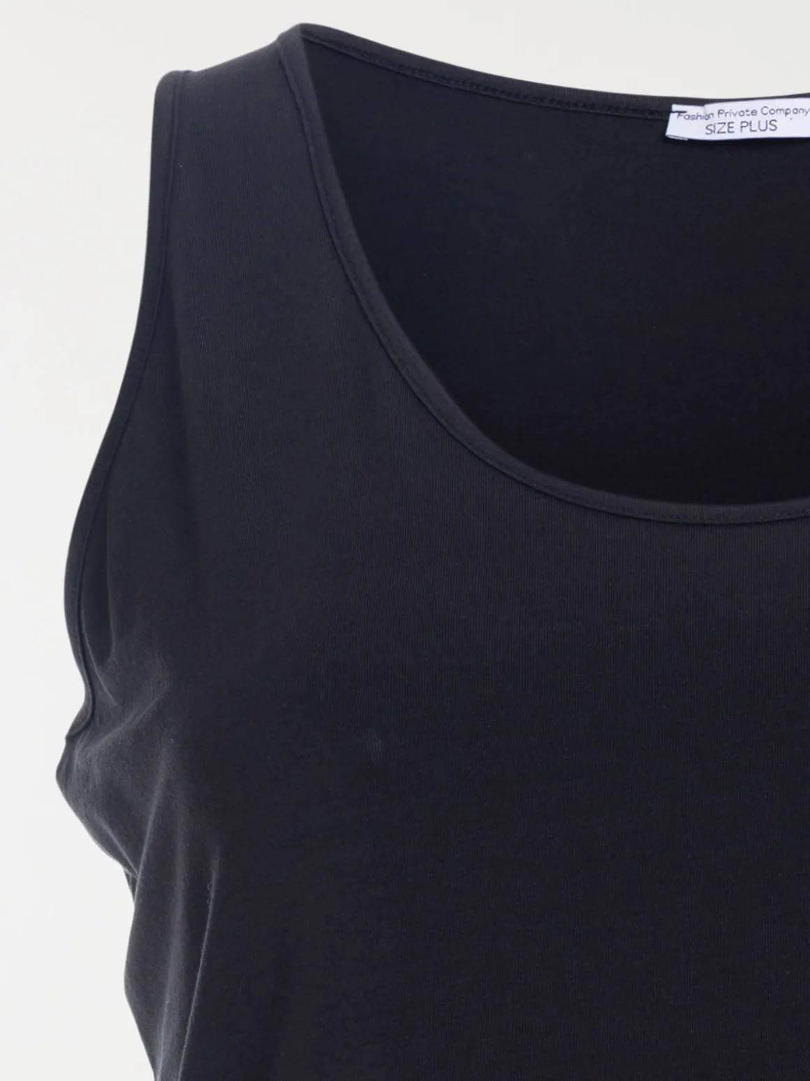 Débardeur noir grande taille femme