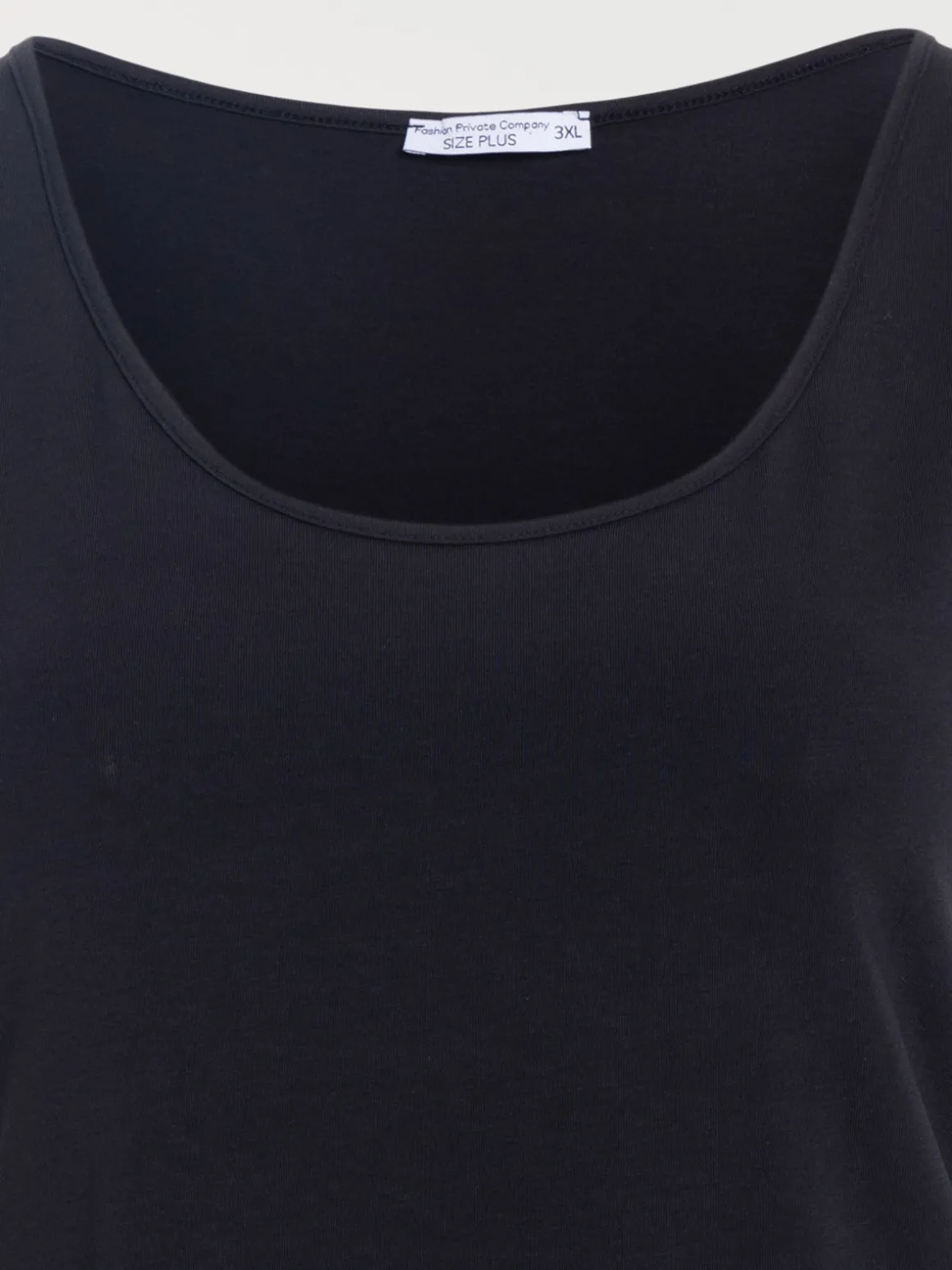 Débardeur noir grande taille femme