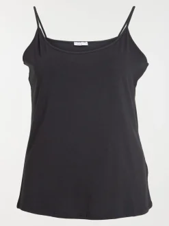 Débardeur noir grande taille femme