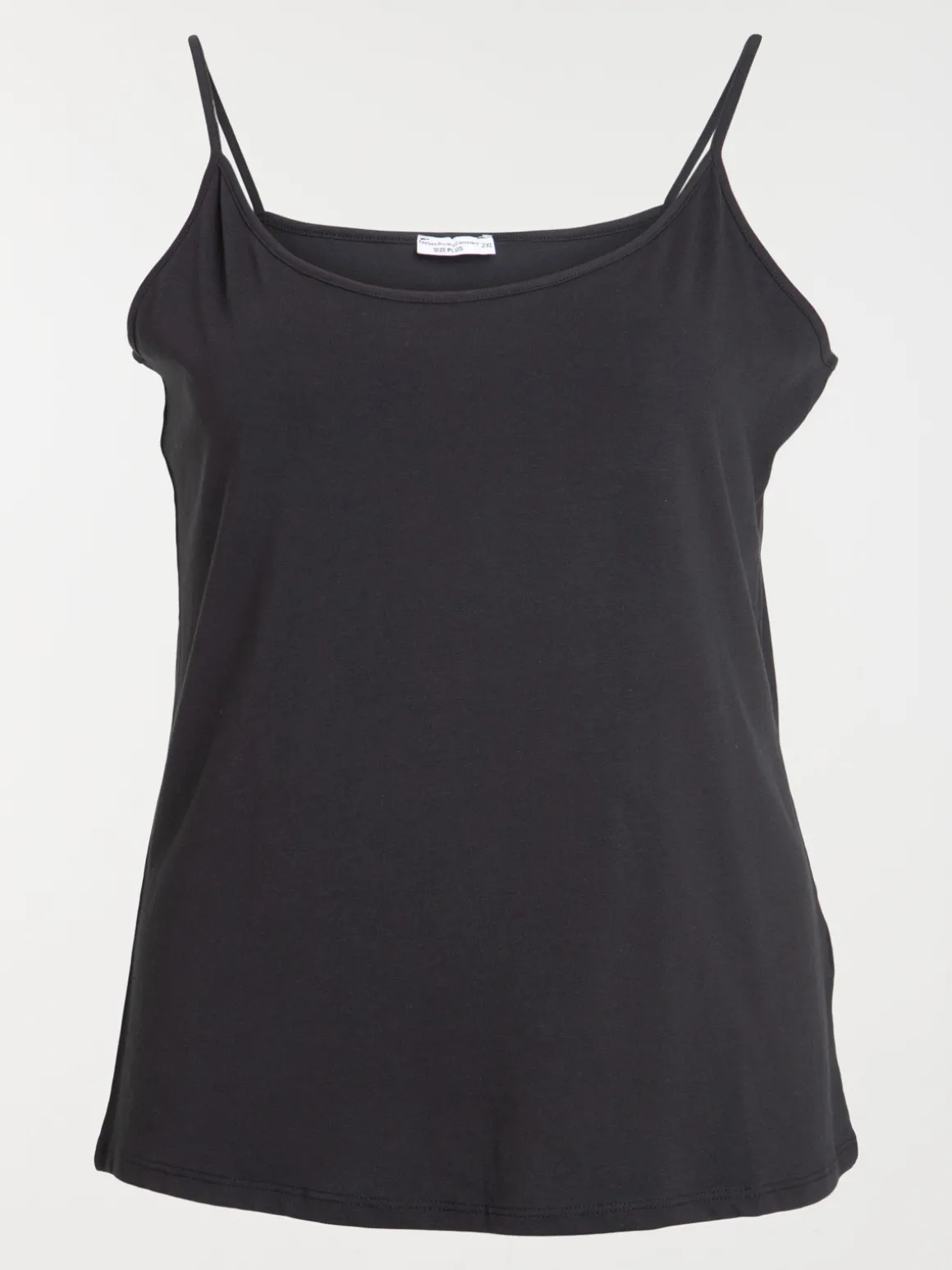 Débardeur noir grande taille femme