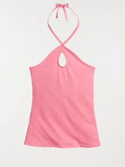 Débardeur rose fantaisie femme