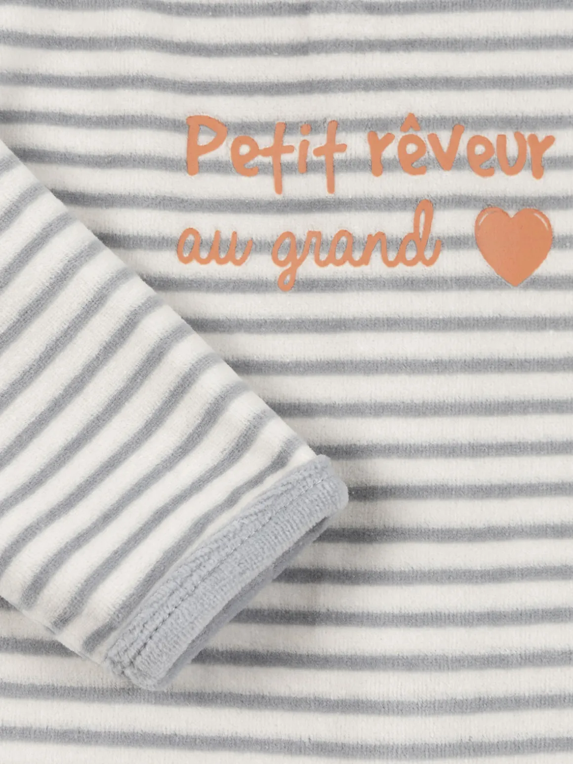 Dors-bien velours rayé garçon (3-24M)