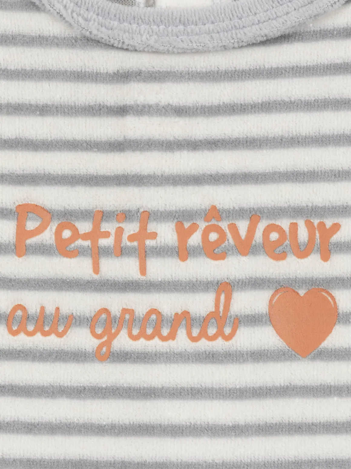 Dors-bien velours rayé garçon (3-24M)
