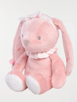 Doudou peluche lapin rose