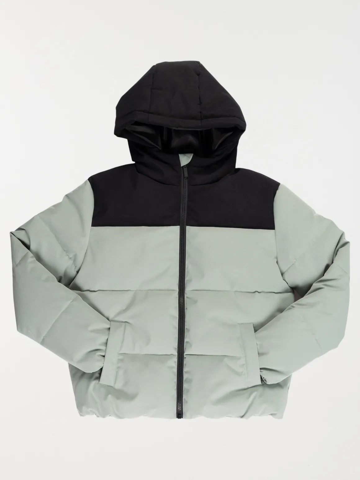 Doudoune bicolore capuche fille (XXS-M)