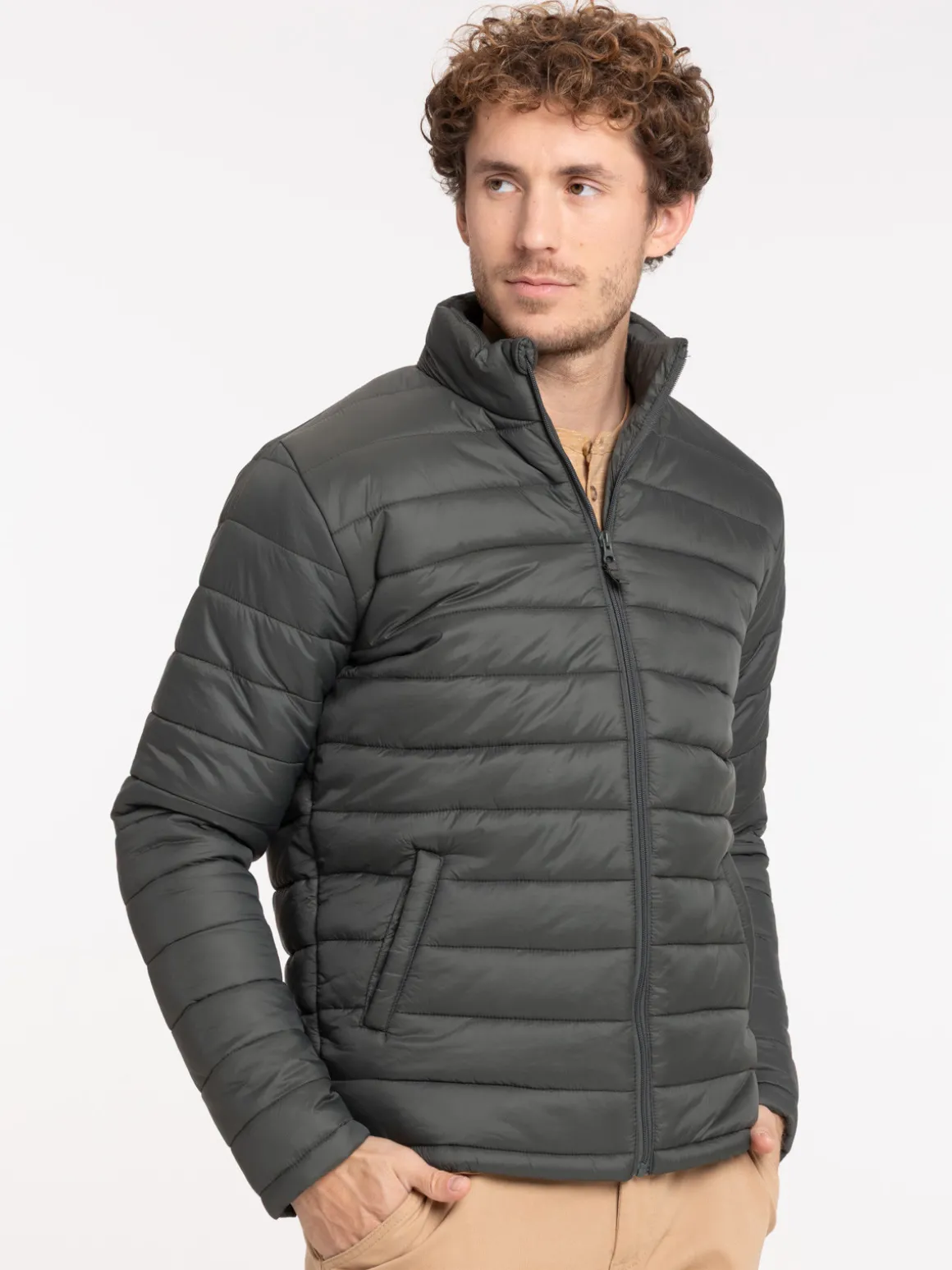 Doudoune légère gris ardoise homme