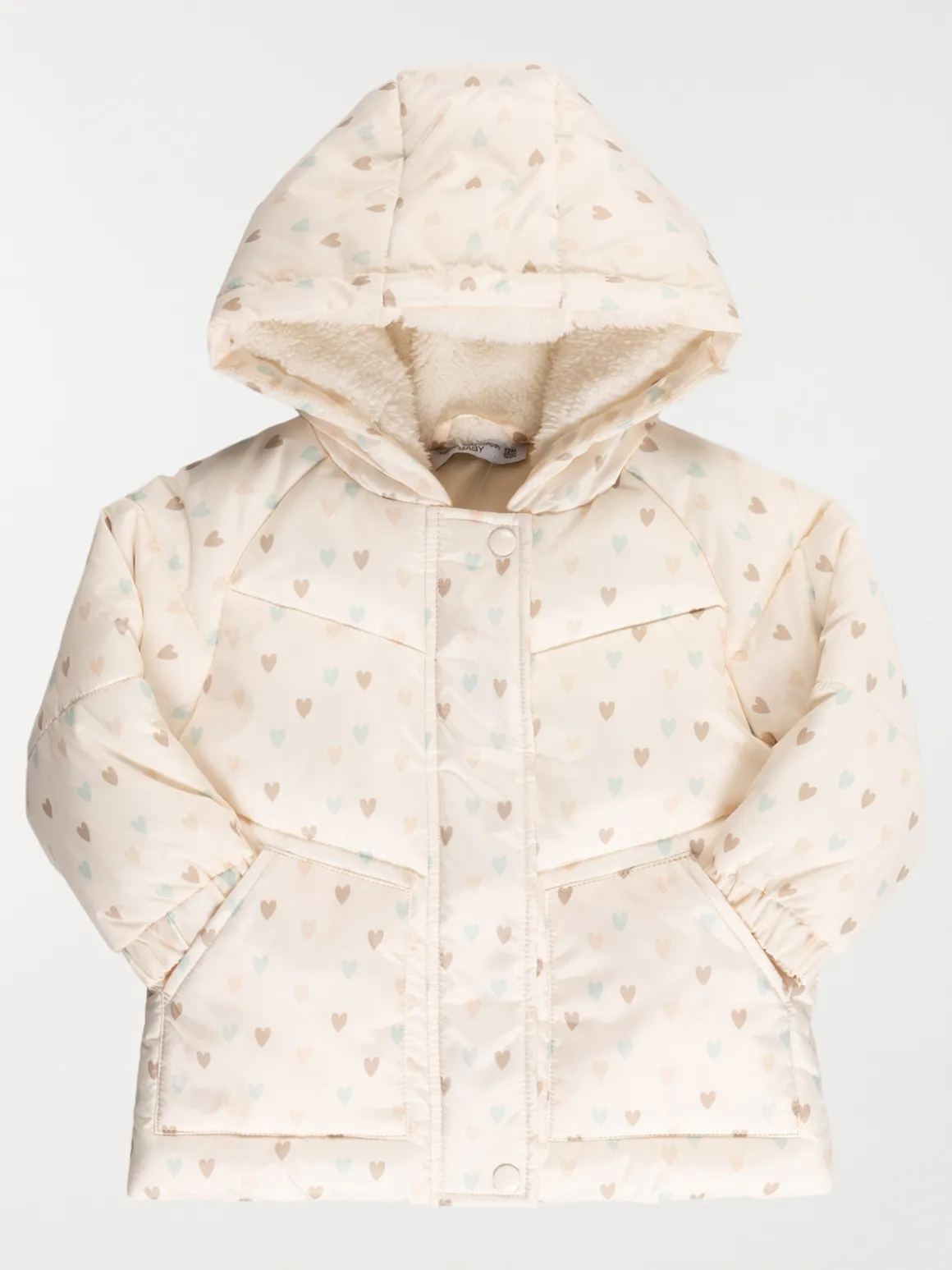 Doudoune motif coeur fille (3-36M)