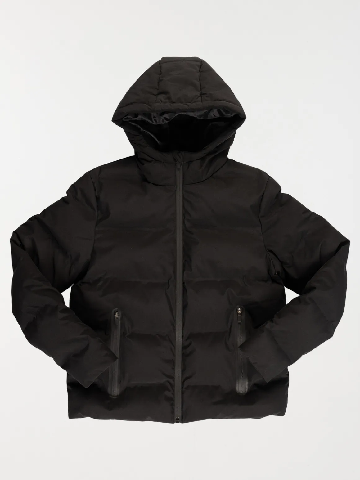 Doudoune noire capuche garçon (XXS-M)