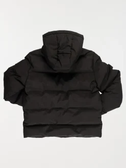 Doudoune noire capuche garçon (XXS-M)