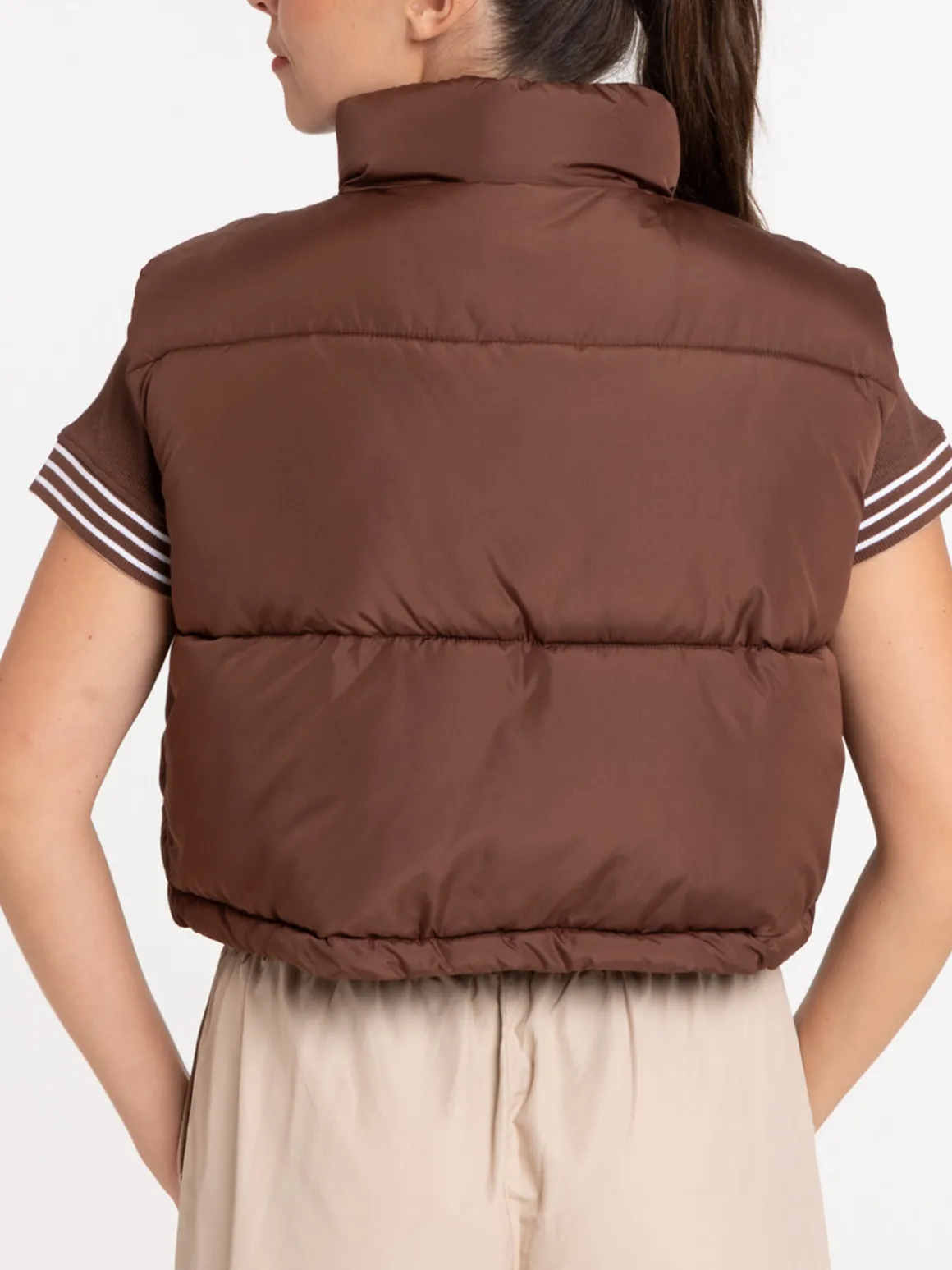 Doudoune sans manches brownie femme