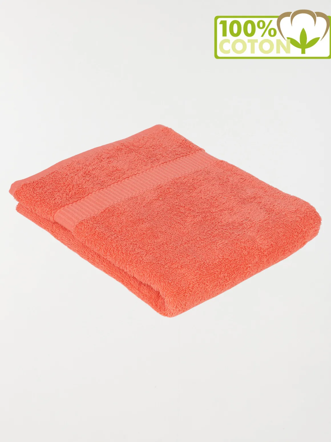 Drap de douche pêche 70 x 130 cm