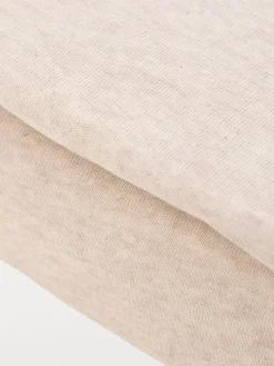 Drap housse 160 x 200 cm beige chiné
