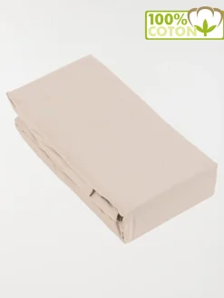 Drap housse 140 x 190 cm ficelle