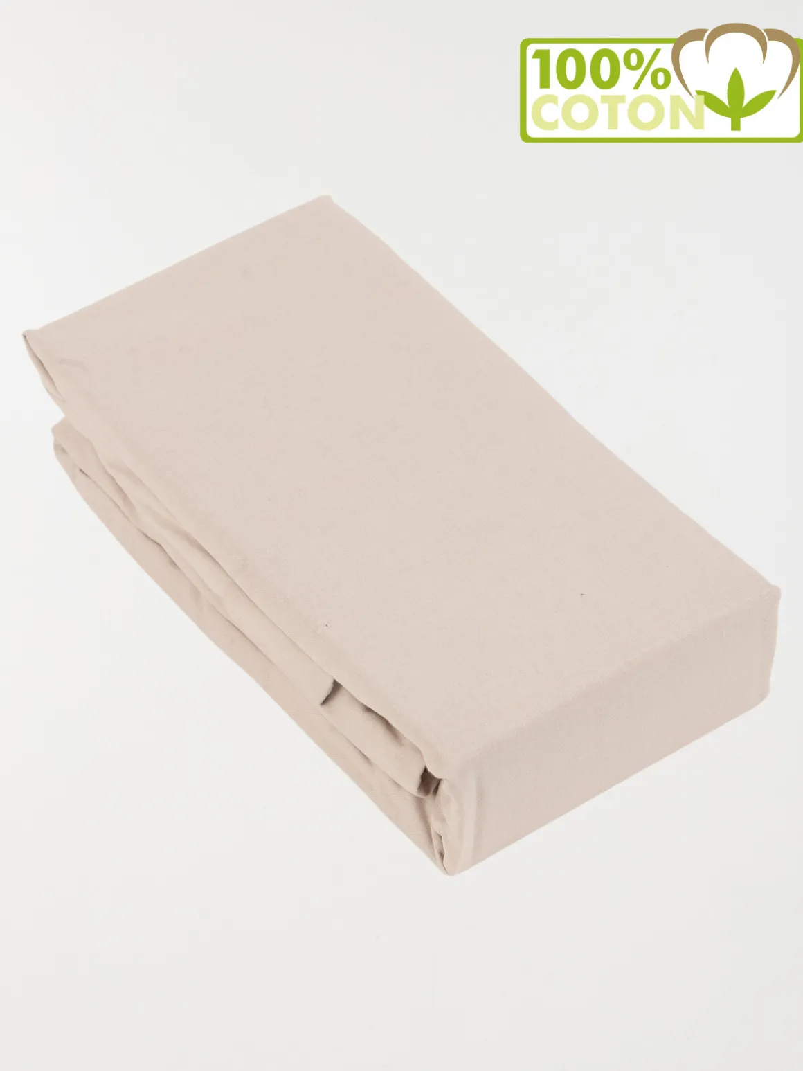 Drap housse 160 x 200 cm ficelle
