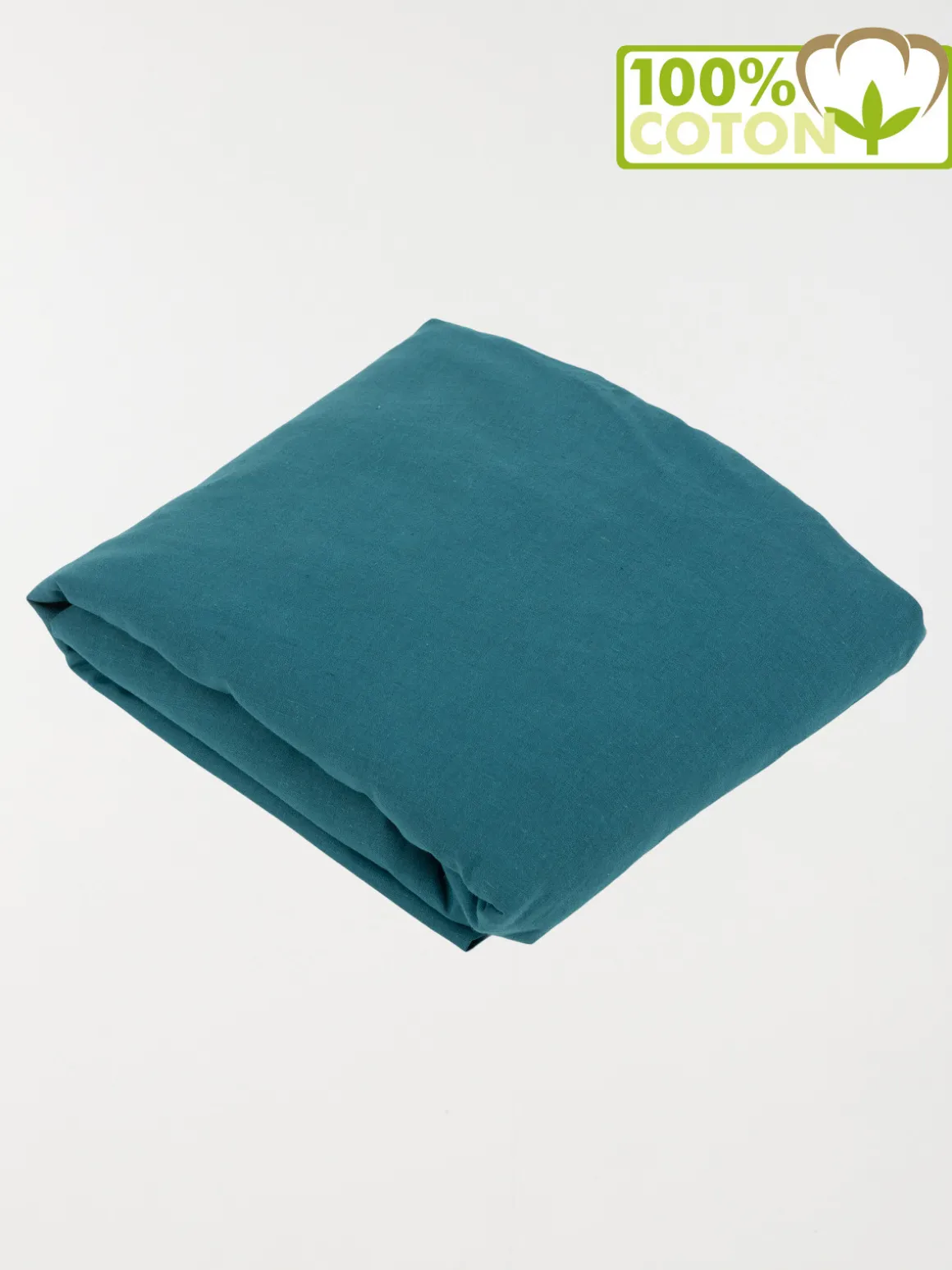 Drap housse 140 x 190 cm émeraude