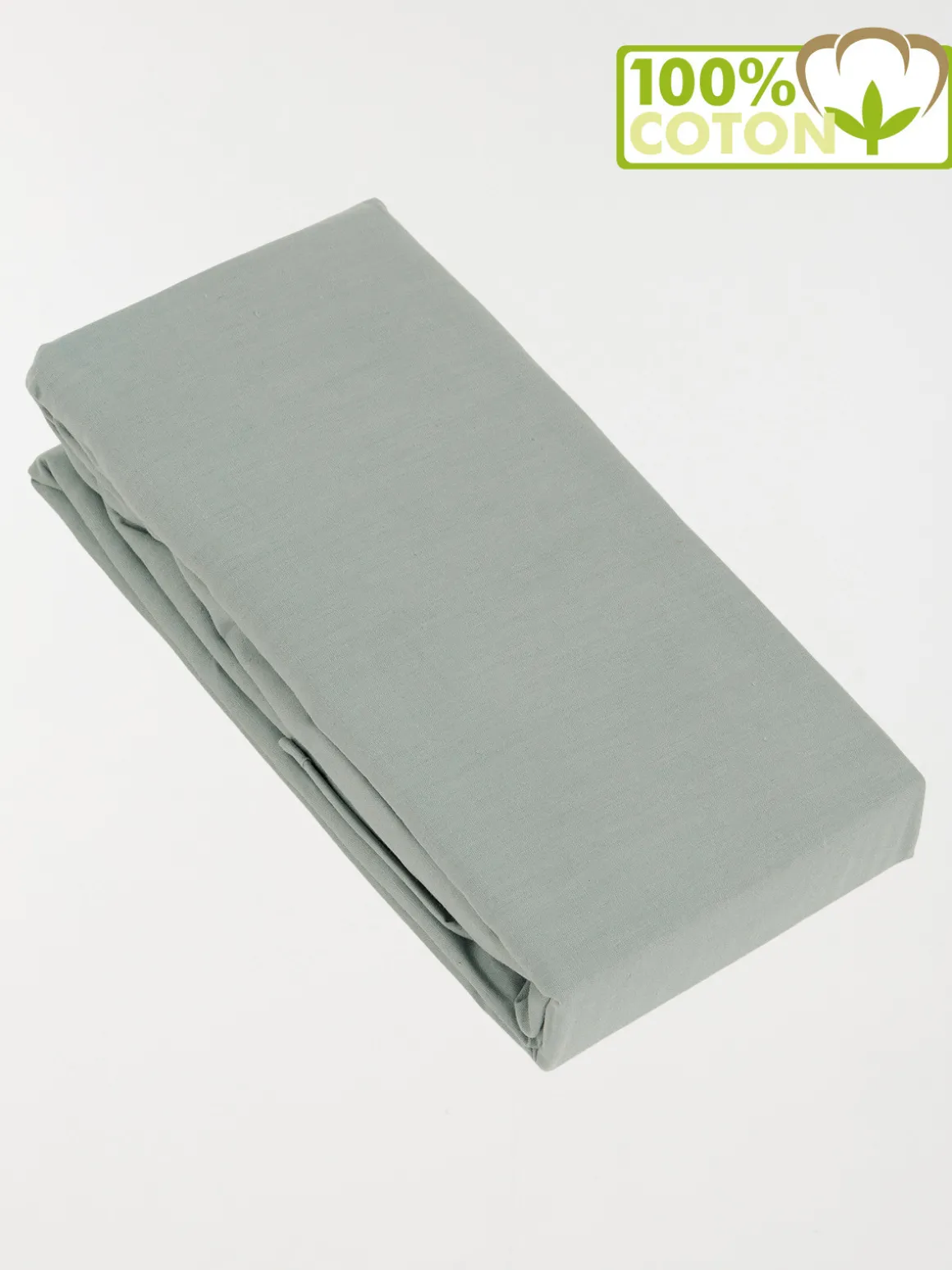 Drap housse 160 x 200 cm sauge