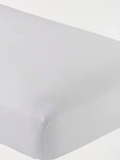 Drap housse blanc 90 x 190 cm