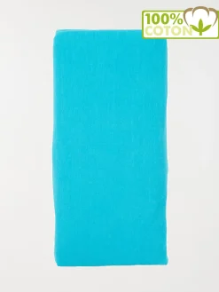 Drap housse uni 140x190cm en 100% coton